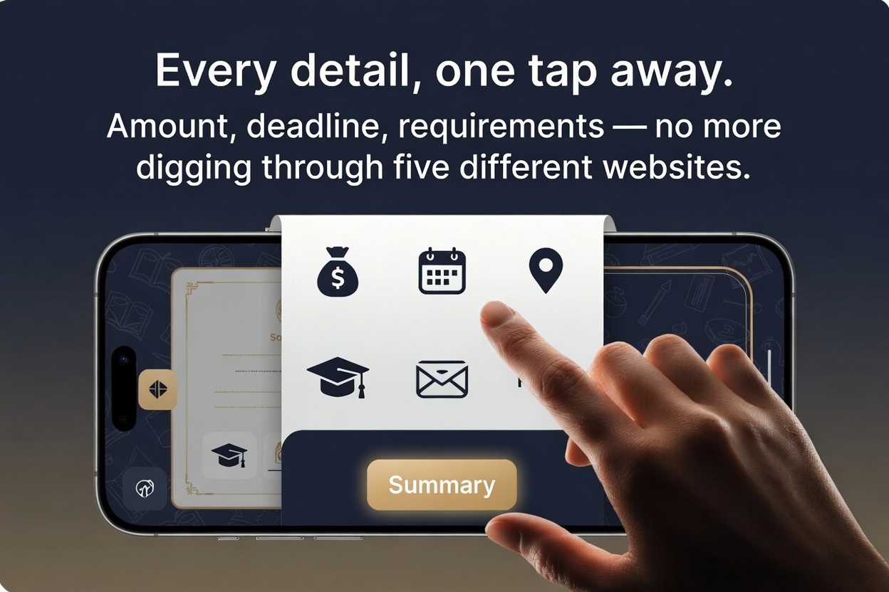 Smart scholarship matching — stop guessing, start matching